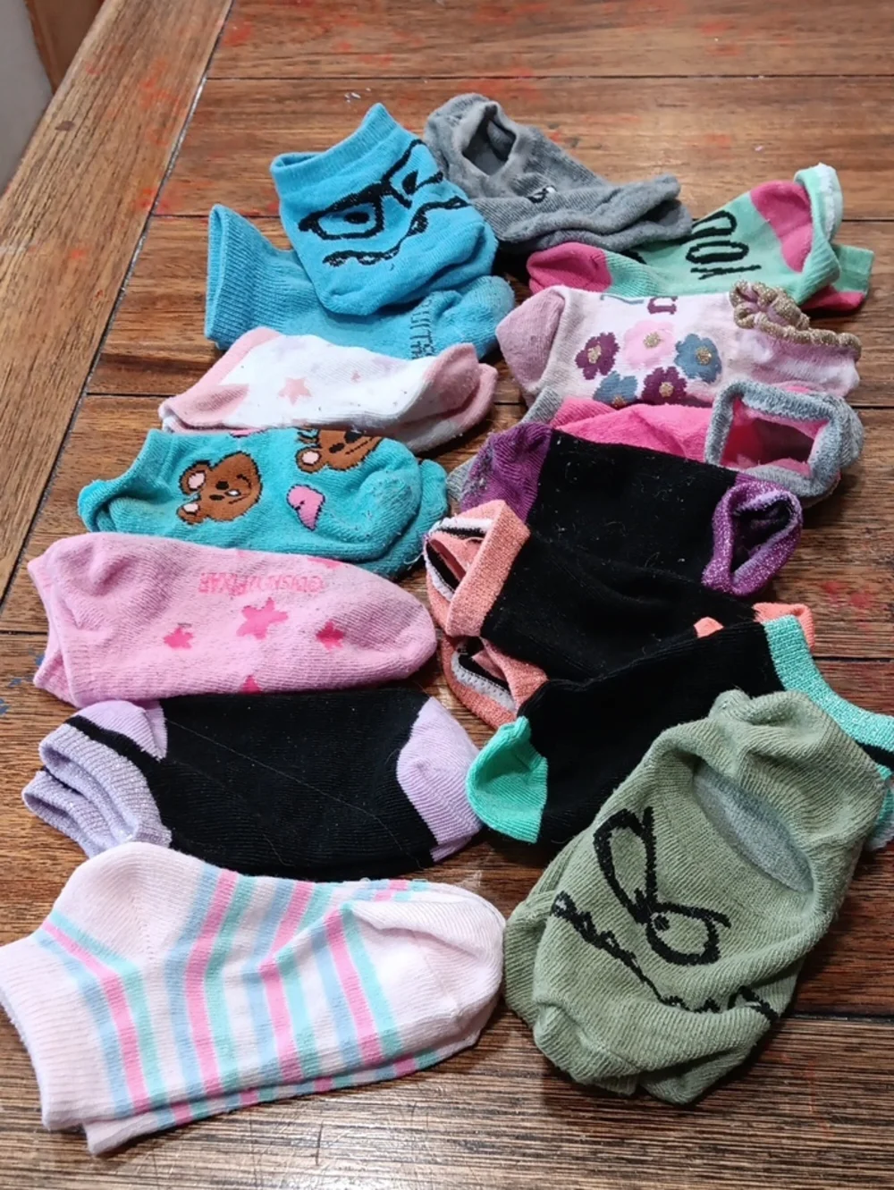 Kids Assorted No-Show Socks - Pink, Blue, Green, Black & More